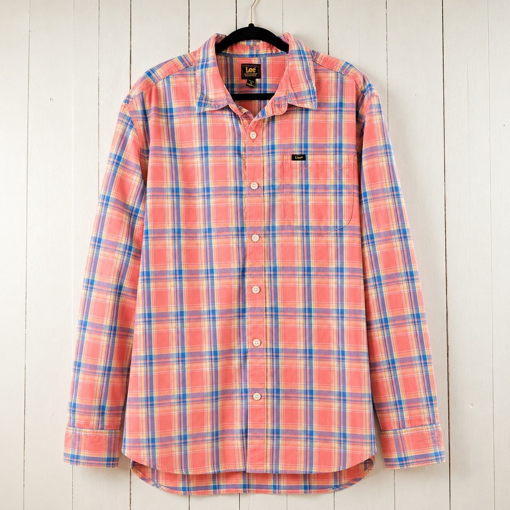 Vintage Lee Mens XL Long Sleeve Plaid Button Down Shirt EPA-211-LT4H12613